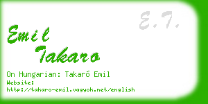 emil takaro business card